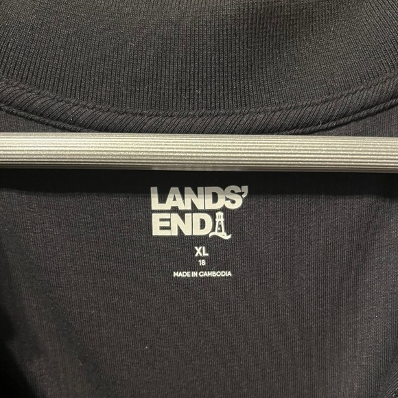 Lands’ End Ribbed Polo Shirt – Black – Size 18 XL - Picture 3 of 4